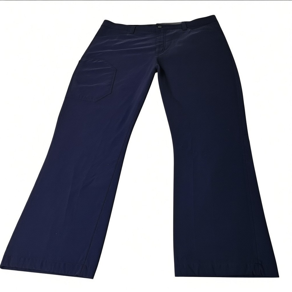 Eddie Bauer Men Navy Blue Fleece Lined‎ Tech Pants cargo 40x30 Relaxed Outdoor - Picture 3 of 15